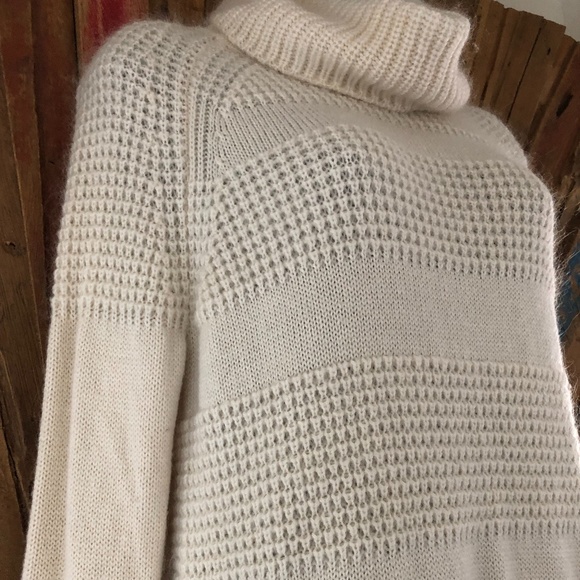 Intermix wool/mohair ivory mixed knit/chunky knit sweater dress/tunic Sz S - Picture 3 of 5